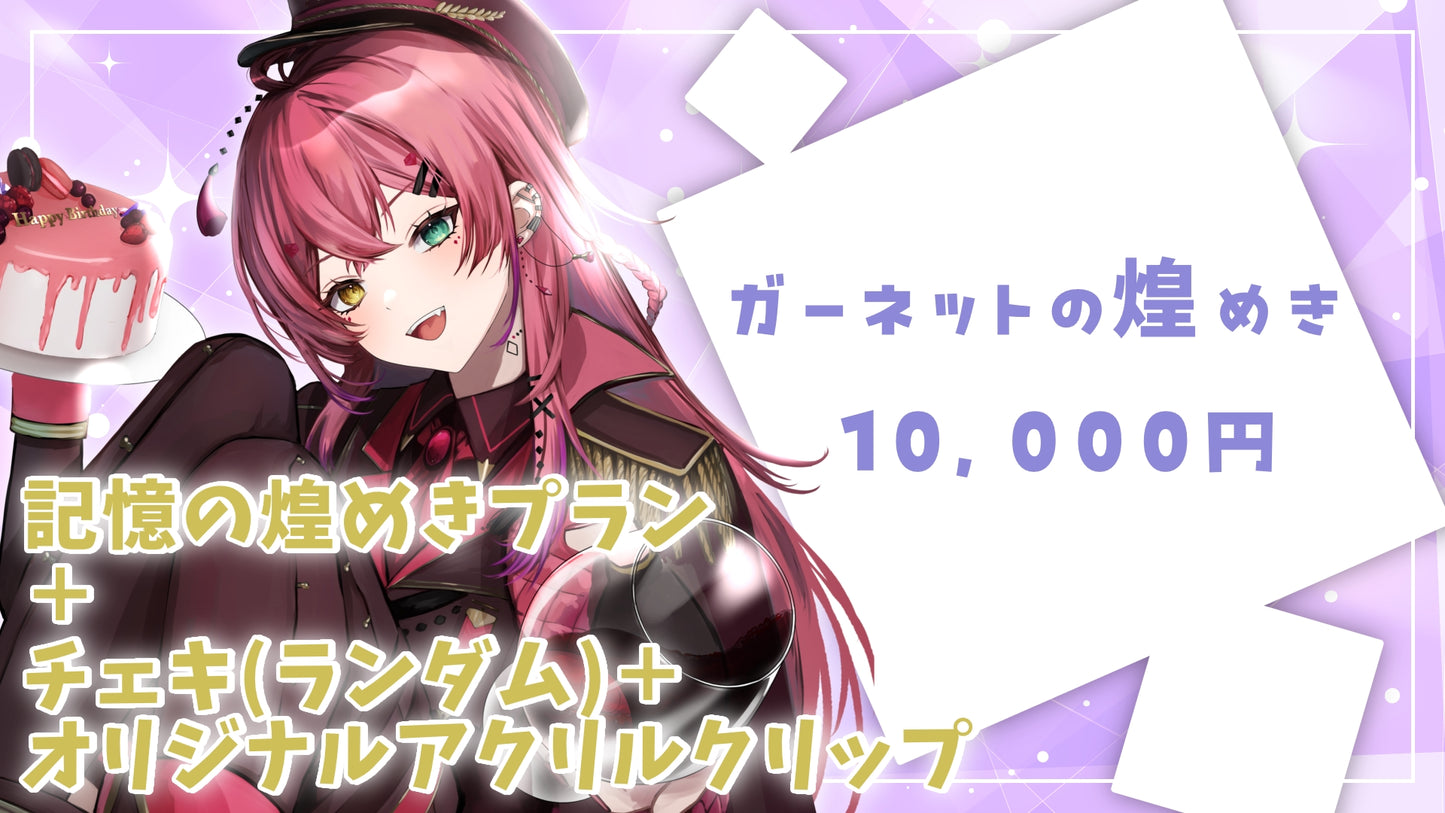 ガーネットの煌めきプラン